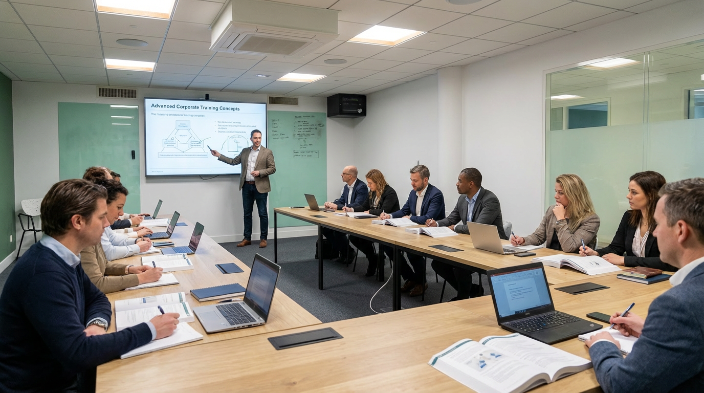 Salle de formation intensive en entreprise