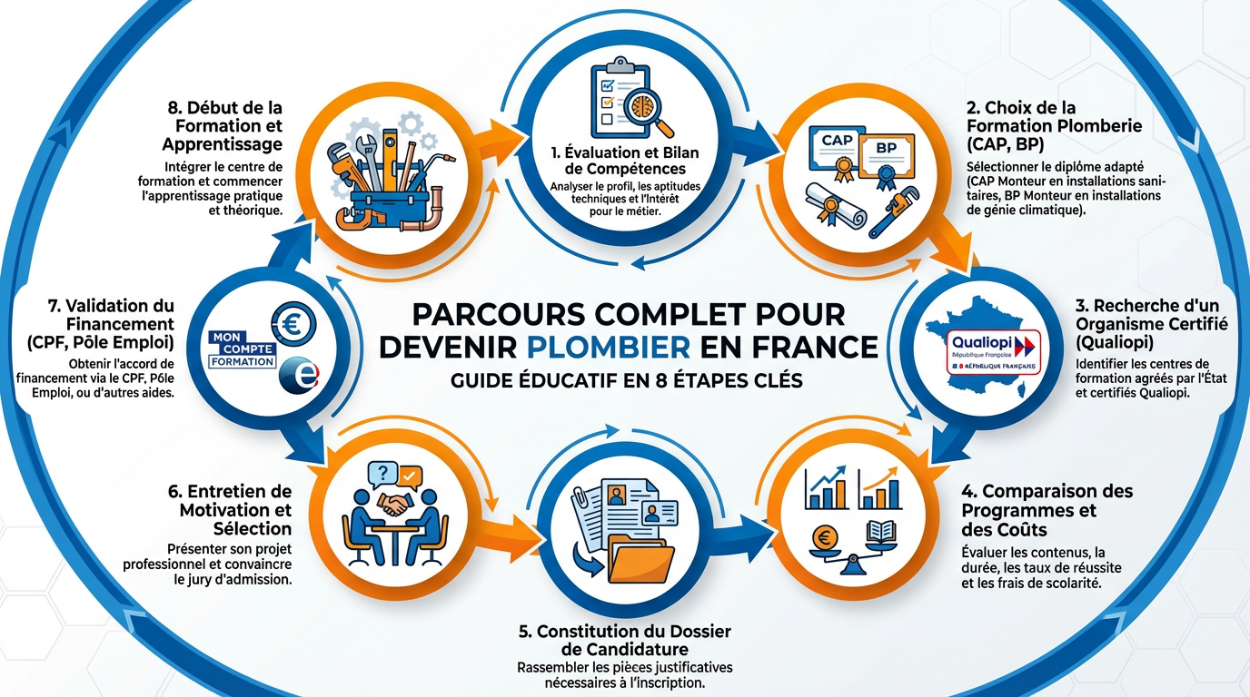 Parcours complet pour devenir plombier en France