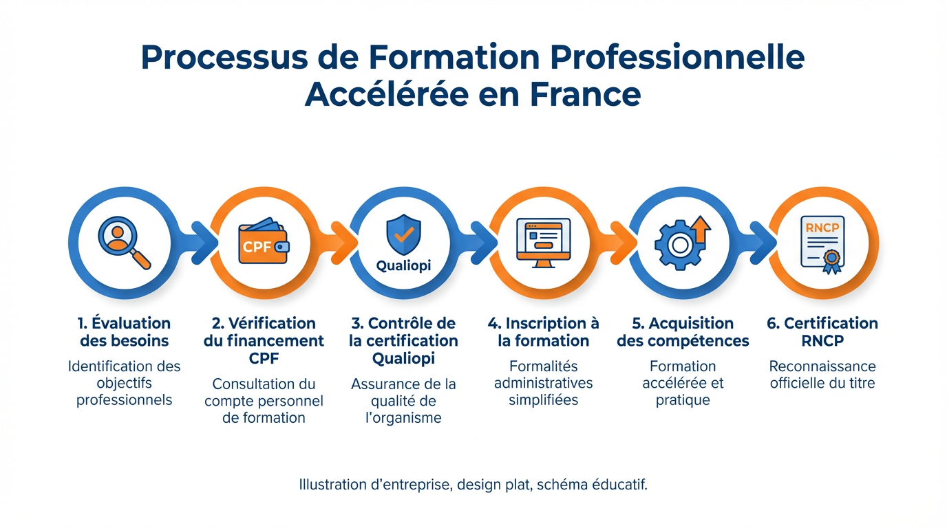 Processus de formation professionnelle accélérée en France