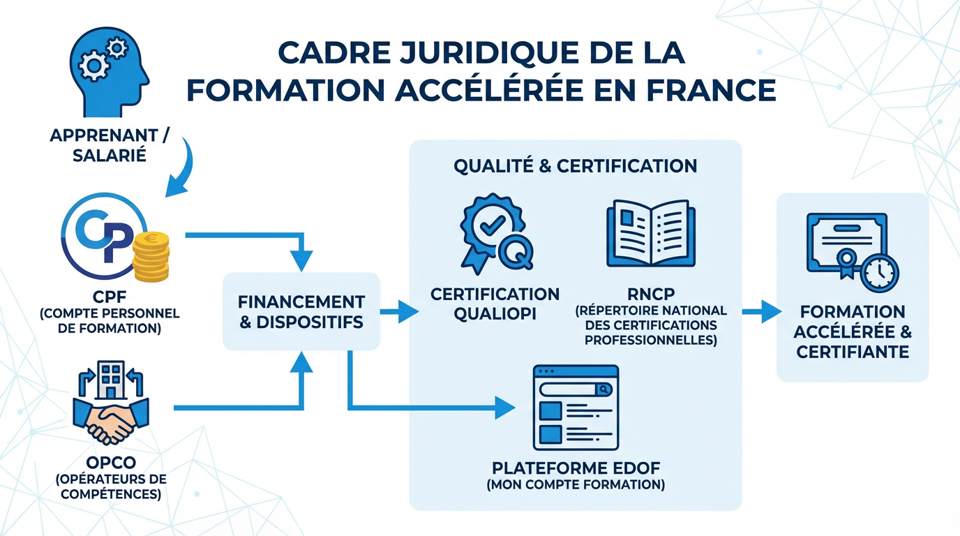 Cadre juridique de la formation accélérée en France
